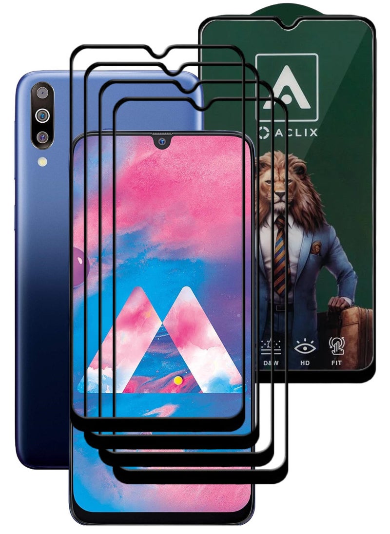 ACLIX 4 Pieces Antistatic ESD Dustproof Premium Quality High Definition Tempered Glass Screen Protector Designed For Samsung Galaxy M30 - Image 1