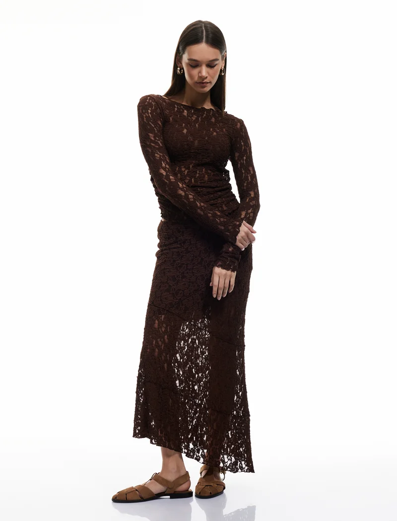 KOTON Lace Midi Skirt