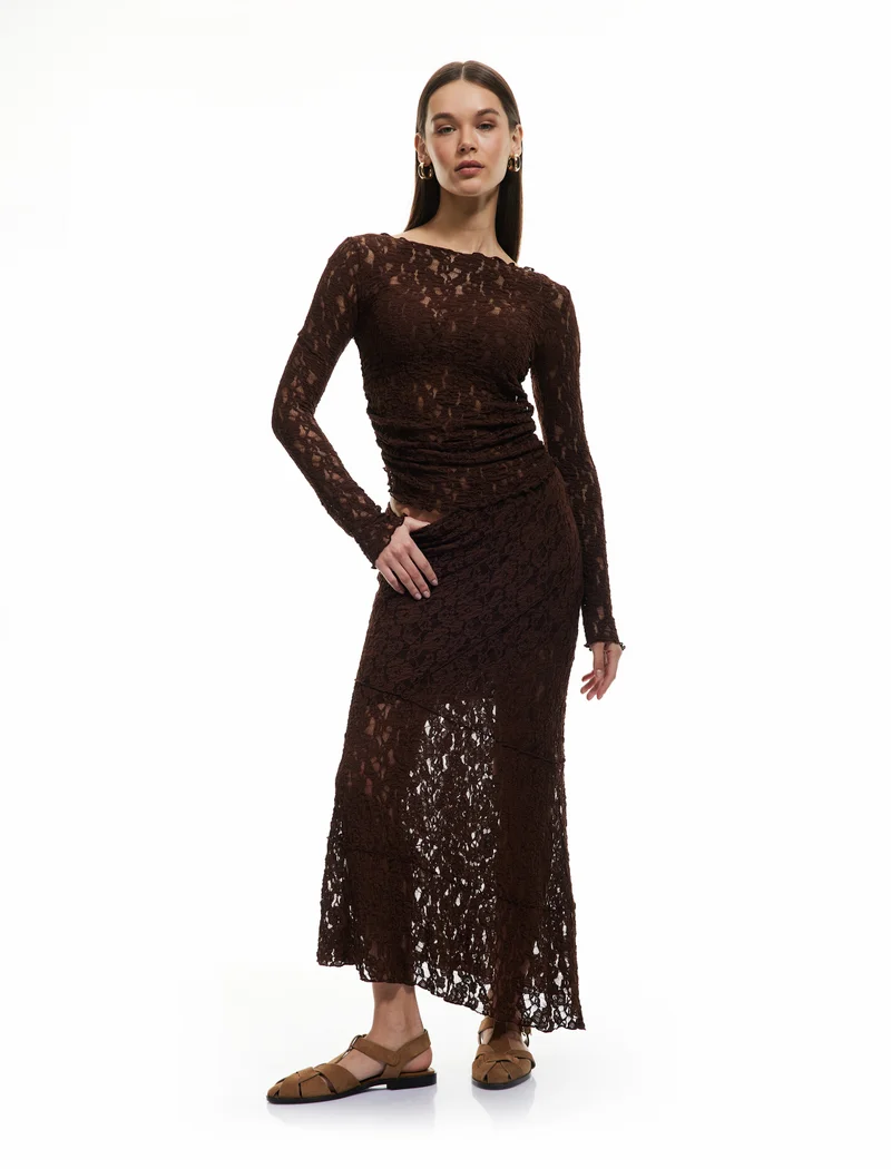 KOTON Lace Midi Skirt