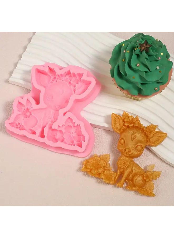 Deer Cake Decorating Fondant Mold Y91 Animal Candy Silicone Mold For Baking Crafts - Image 2