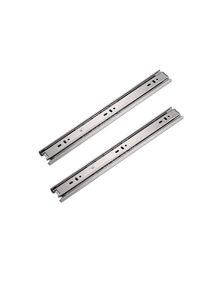 Push To Open Cabinet Drawer Slide Rail Ball Bearing System Side Mount Full Extension 18 inch 45cm  - Image 2