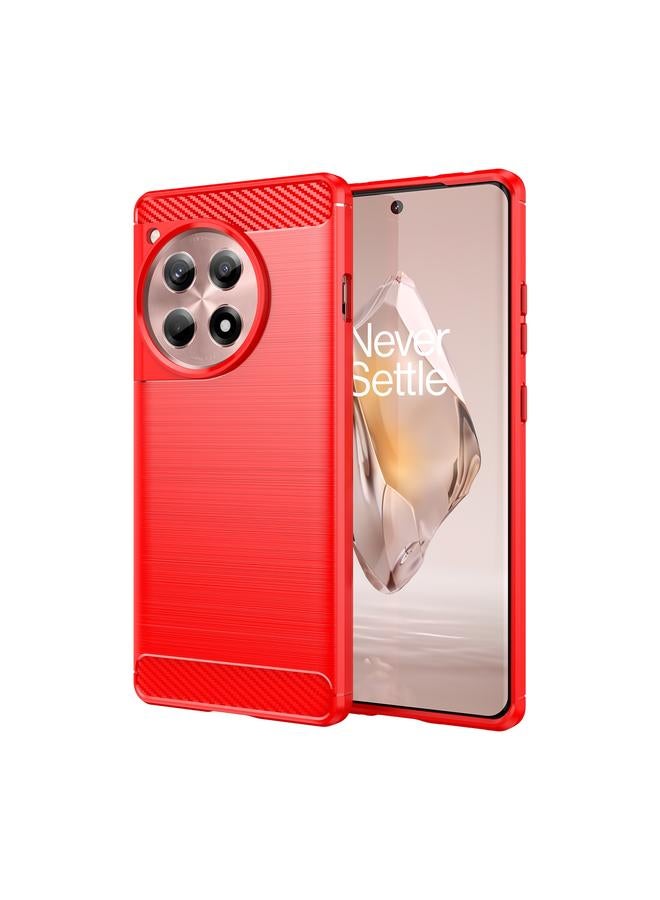 S-TOP Case For OnePlus Ace 3 5G Brushed Texture Carbon Fiber TPU Phone Case - Image 1