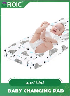 GROIC أغطية وسائد تغيير الحفاضات، ملاءات الحضانة، أغطية وسائد تغيير الحفاضات للأطفال، أغطية وسائد تغيير الحفاضات المريحة المصنوعة من القطن الطبيعي  - Image 1