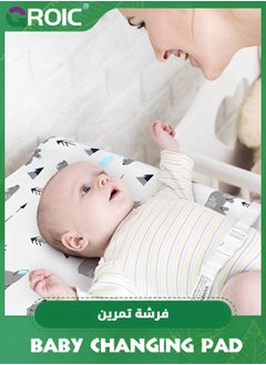GROIC أغطية وسائد تغيير الحفاضات، ملاءات الحضانة، أغطية وسائد تغيير الحفاضات للأطفال، أغطية وسائد تغيير الحفاضات المريحة المصنوعة من القطن الطبيعي  - Image 2