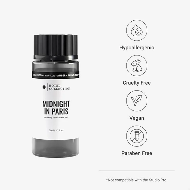 هوتيل كوليكشن Midnight In Paris Fragrance Oil Blend - Hotel Inspired for Luxury Essential Oil Diffusers - Aromatherapy Scent Diffuser Oil - Sandalwood, Nutmeg, and Amber - 50 mL, 1.7 fl oz