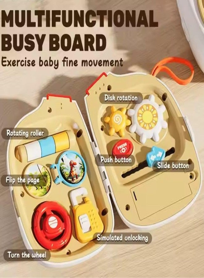 BLiSS HUES Busy Cube for Kids Montessori Toy Sensory Busy Board Travel Toy for Toddlers (Phone Busy Cube) - Image 4