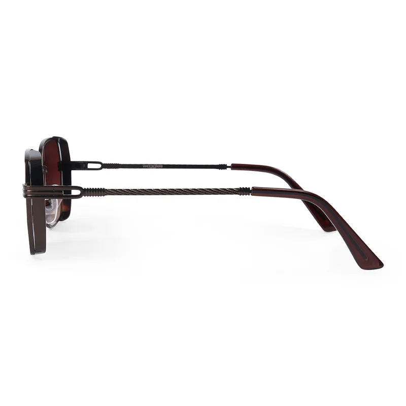 Woggles UV- Protected  Gradient Brown Rectangle Sunglasses