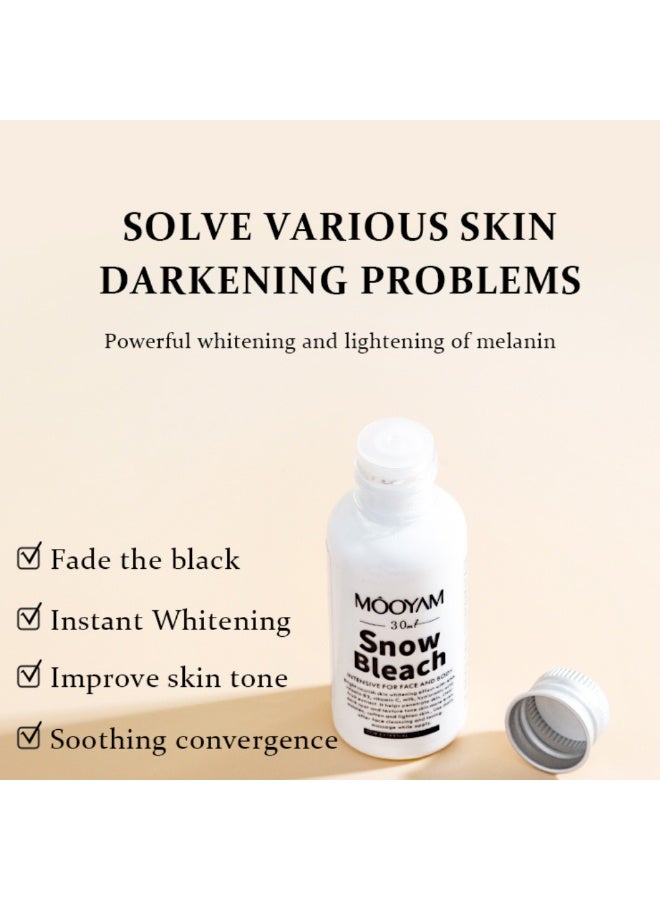 MOOYAM Snow Bleach Whitening Cream - Vitamin-Packed & Revitalizing, Light Beige-Brightening Lotion for Body, Private Areas, Underarms, Illuminating Butt & Thigh Inner Light Beige - Achieve Smooth, Even-Toned, Radiant Complexion - Image 4