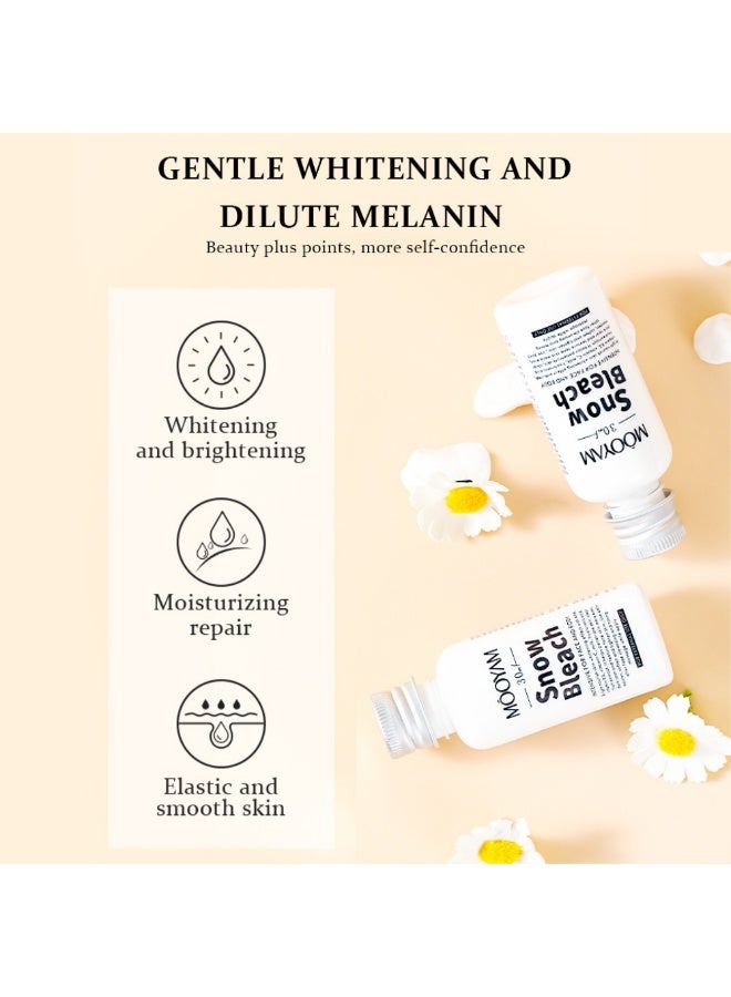 MOOYAM Snow Bleach Whitening Cream - Vitamin-Packed & Revitalizing, Light Beige-Brightening Lotion for Body, Private Areas, Underarms, Illuminating Butt & Thigh Inner Light Beige - Achieve Smooth, Even-Toned, Radiant Complexion - Image 5