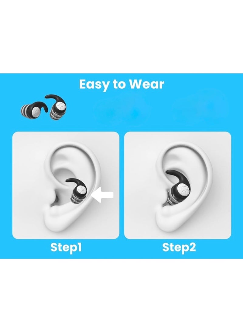 كلين ويف زوج واحد من سدادات الأذن المصنوعة من السيليكون القابلة لإعادة الاستخدام – حماية فائقة النعومة ومقاومة للماء وتقليل الضوضاء للأذن للسباحة والنوم والغوص وركوب الأمواج والسفر والاستخدام اليومي - Image 5