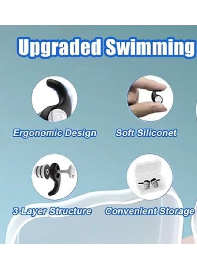 كلين ويف زوج واحد من سدادات الأذن المصنوعة من السيليكون القابلة لإعادة الاستخدام – حماية فائقة النعومة ومقاومة للماء وتقليل الضوضاء للأذن للسباحة والنوم والغوص وركوب الأمواج والسفر والاستخدام اليومي - Image 4