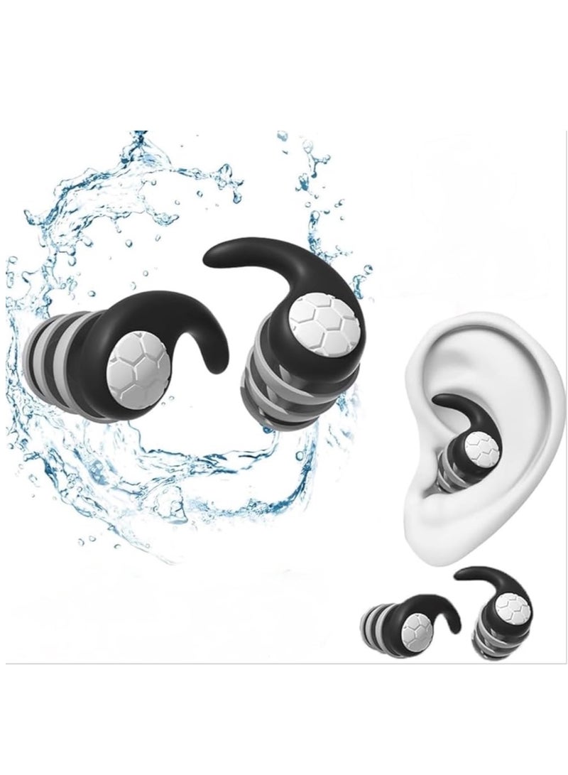 كلين ويف زوج واحد من سدادات الأذن المصنوعة من السيليكون القابلة لإعادة الاستخدام – حماية فائقة النعومة ومقاومة للماء وتقليل الضوضاء للأذن للسباحة والنوم والغوص وركوب الأمواج والسفر والاستخدام اليومي - Image 1