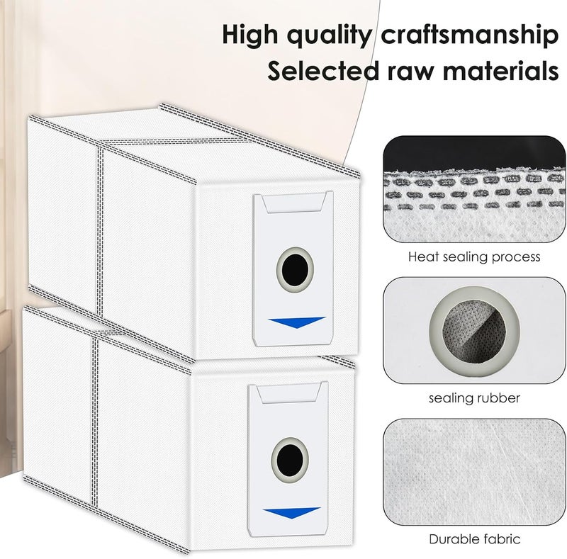 CHAIN PEAK Replacement Vacuum Bags Compatible with ECOVACS DEEBOT T30 Omni / T30 Pro Omni Robot Vacuum Cleaner with Activated Carbon Filter Layer Self Emptying Dock Disposable Bags 3L Large Capacity 15 - Image 3
