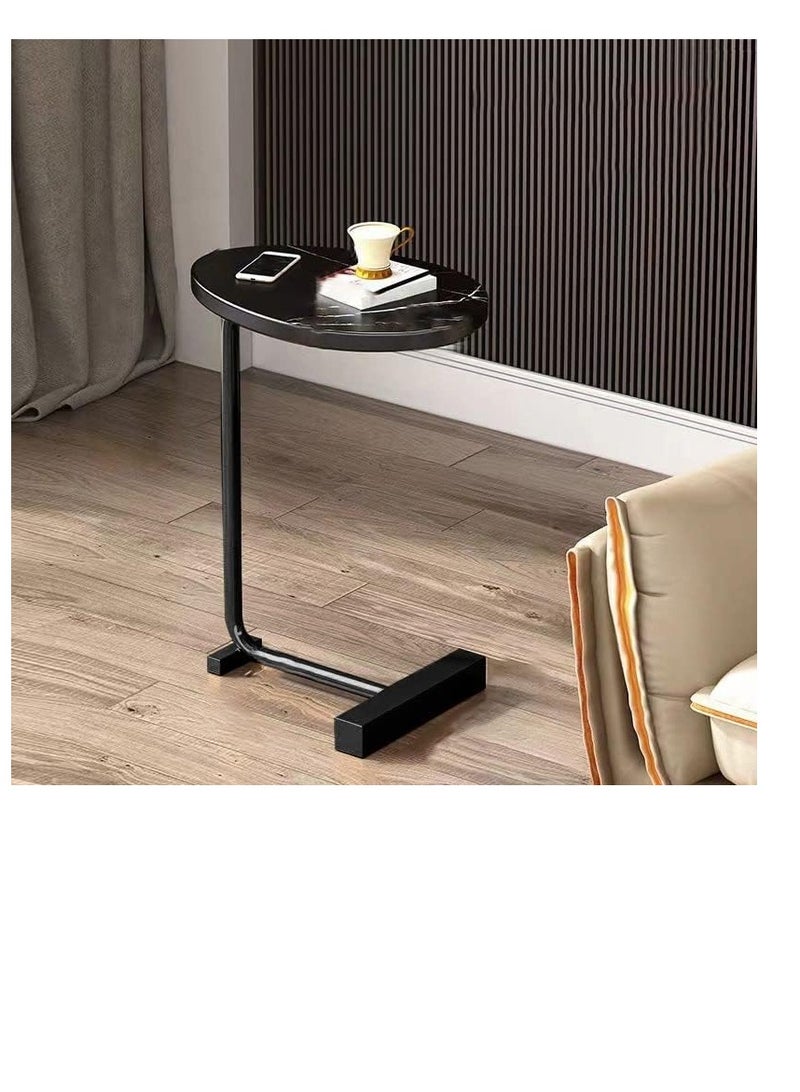 BAIG Flat Shelf Decor Wood Coffee Tables Living Room Small Minimalist Vintage Coffee Tables Storage black rod - Image 1