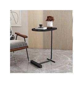 BAIG Flat Shelf Decor Wood Coffee Tables Living Room Small Minimalist Vintage Coffee Tables Storage black rod  - Image 2