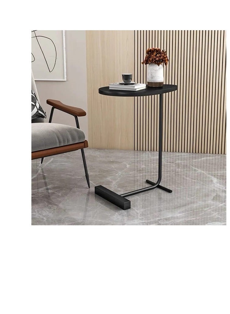 BAIG Flat Shelf Decor Wood Coffee Tables Living Room Small Minimalist Vintage Coffee Tables Storage black rod - Image 2