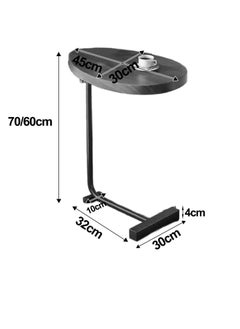 BAIG Flat Shelf Decor Wood Coffee Tables Living Room Small Minimalist Vintage Coffee Tables Storage black rod  - Image 3