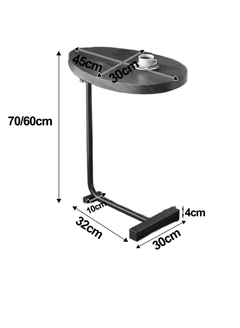 BAIG Flat Shelf Decor Wood Coffee Tables Living Room Small Minimalist Vintage Coffee Tables Storage black rod - Image 3