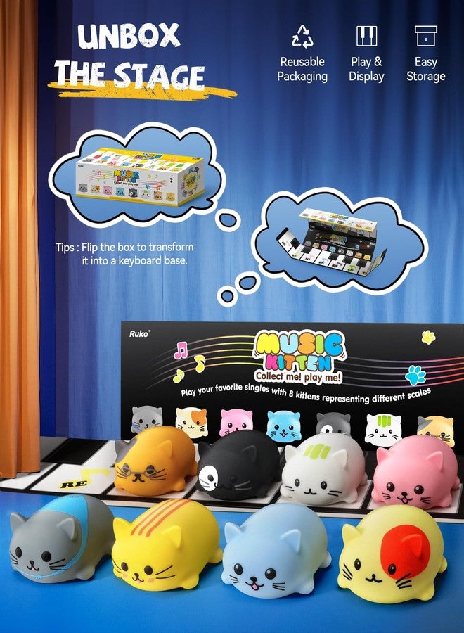 Ruko 1701 Musical Cats Piano Keyboards with Cute Meow Tone, Press Play Music Scale, Fun Music Toys for Kids, for Boys & Girls Age 3 4 5 6 7 8 9, Educational Instrument (8Pcs) - Image 3