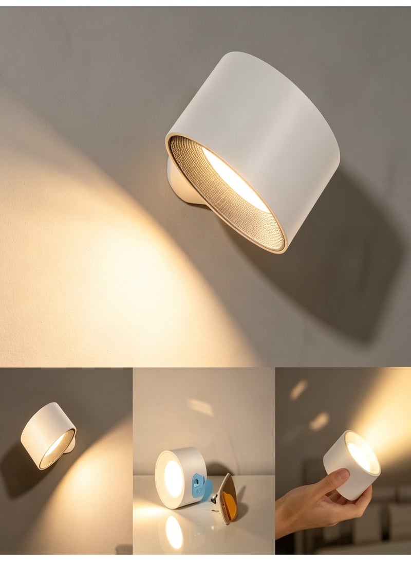 BS 2000mAh Rotatable LED Art Light | Night light, wall art light, fill light, magnetic vanity mirror light, touch-controlled lamp, detachable cabinet light | Supports 3 color temperatures and 3 brightness levels | Suitable for display lighting on picture frames, in art galleries, and for cabinets, bedside mirrors, bathrooms, etc. - Image 4
