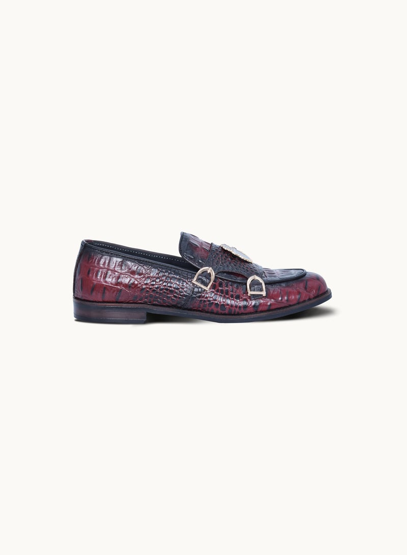 Men's Premium Leather Loafers – Croco Pattern – Handmade Formal Shoes - Image 4