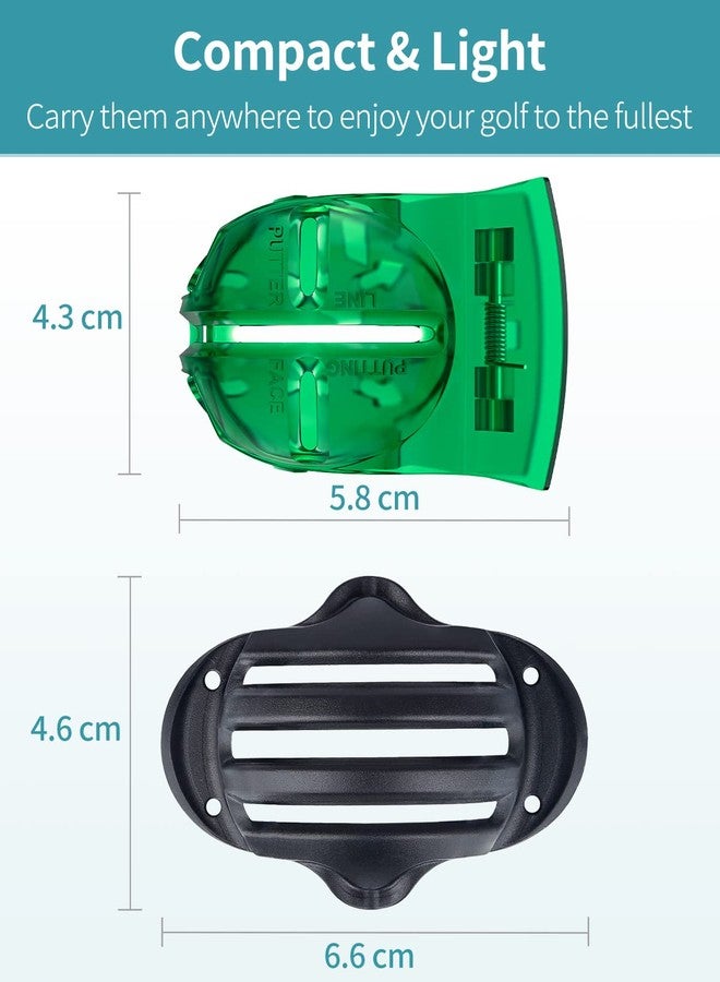 GreenHaven 2 PCS Golf Ball Liner Template for Putt Linear Alignment Kit with Spring Clamp and Tri-line Stencils Golf Line Drawing Marking Tools with Cross Arrow and Tri-line Patterns - Image 3