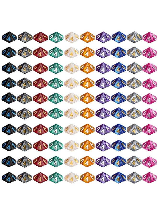 CiaraQ Dnd Polyhedral Dice (100Pcs) With A Dice Bag Compatible With Dungeons And Dragons Dnd Rpg Mtg Role Playing Table Games (D10 Dice, 10 Colors-100 Pcs) - Image 2