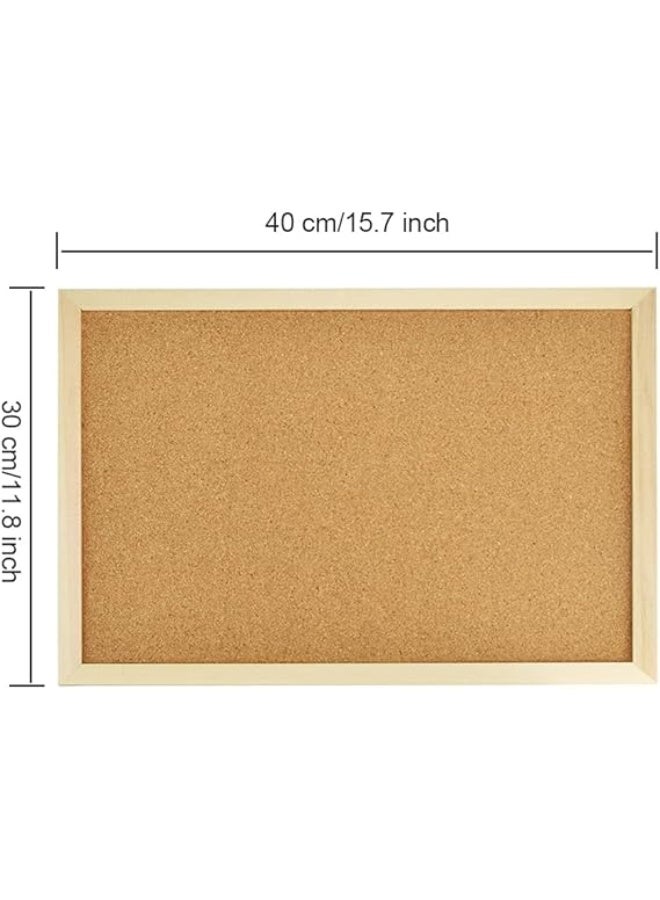 SBC 1 PCS Notice Board Cork Board Strong Shrinkage Performance Pin Board for Office Biodegradable Bulletin Board for Wall, with 5 Push Pins and 2 Nails, for Home, Office and School - Image 4