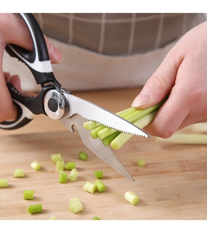 Thick Stainless Steel Kitchen Scissors Multi-Functional Sharp Blade Ergonomic Handle For Chicken Duck Fish Bone BBQ - Image 3