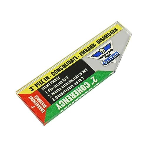 LITKO Gauge Set Compatible with Warhammer 40K 10th Edition Movement Shooting Fight Close Combat WH40K Templates 3inch Fight Gauge - Image 1