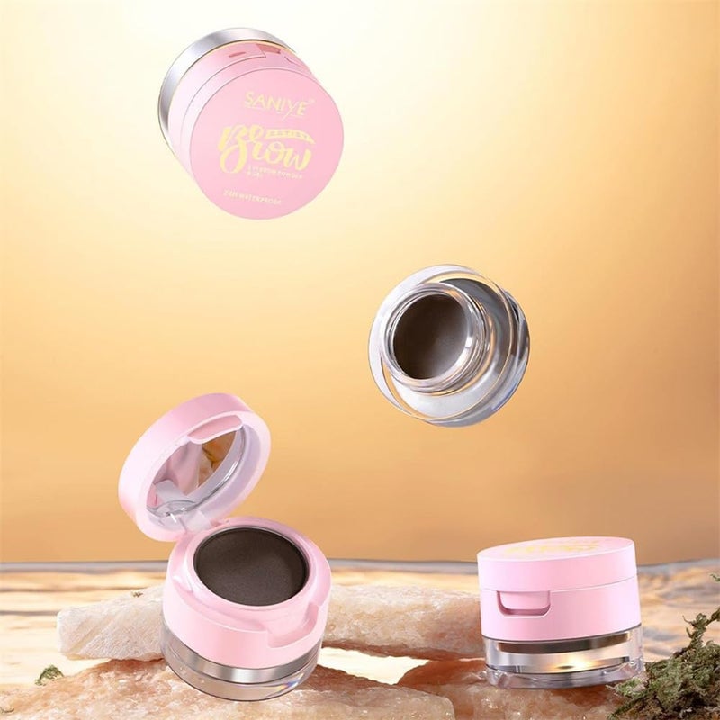 Eyebrow Powder Kit, 2-in-1 Eyebrow Sculpting Set with Double-ended Eyebrow Brush and Template, Long-Lasting Waterproof Eyebrow Makeup for Defined Brows - Image 5