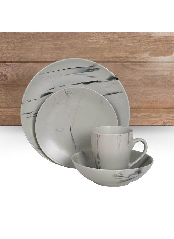 Home Box Eleganza 16-Piece Marble Dinner Set 27.3 x 3.5 x 27.3 cm  - Image 2