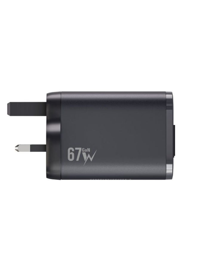 Blupebble PowerCore 67 2 Ports PD GaN Fast Charger PD67W With LED Indicator Black - Image 2