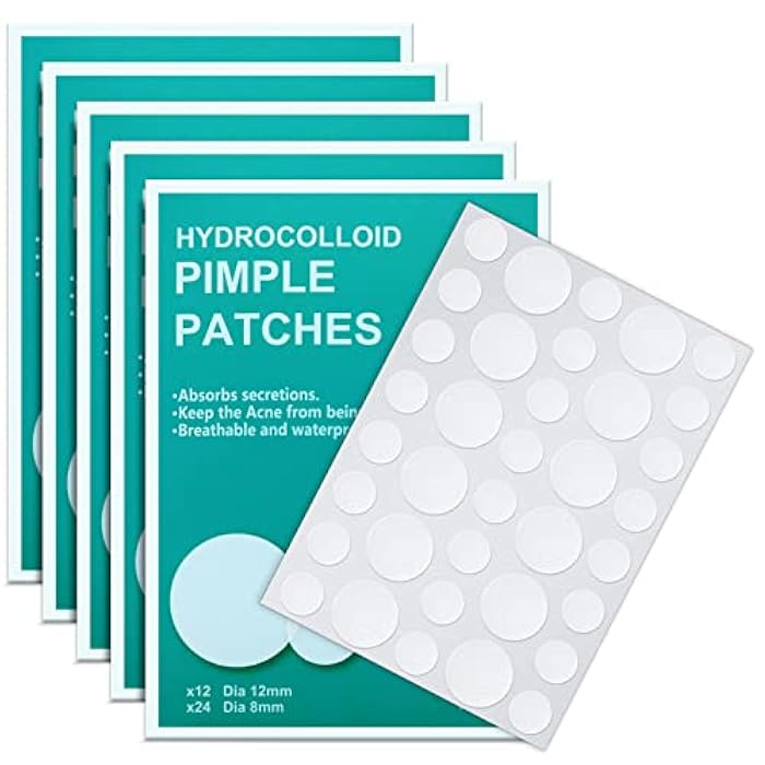 PICcircuit 180 Counts Pimple Patches for Face Hydrocolloid Acne Patches for face Invisible Zit Patches for Face Pimple Patch Acne Spot Treatment Patch Blemish Patches Cover Patches Stickers - Image 1