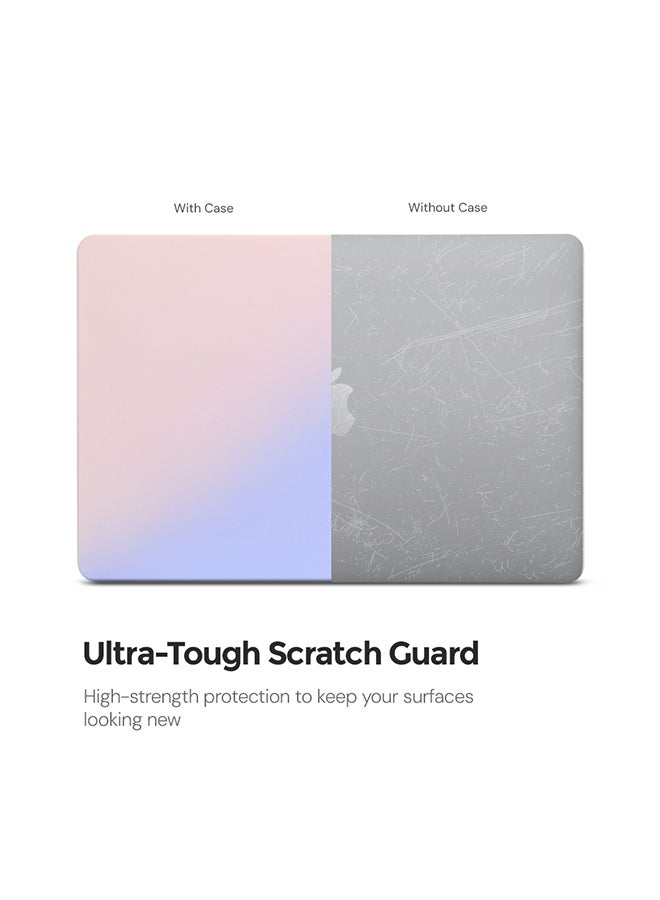 O Ozone Slim Candy Case Compatible with MacBook Air 13 inch (A2681) M2 2022, (A3113) M3 2024 Case with Keyboard Cover & Screen Protector, Pink Blue - Image 2