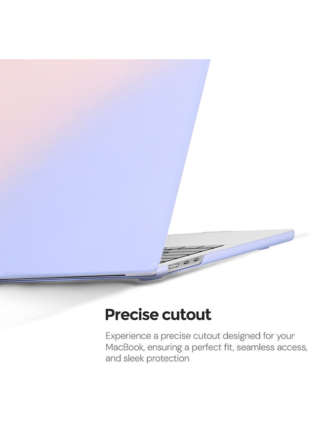 O Ozone Slim Candy Case Compatible with MacBook Air 13 inch (A2681) M2 2022, (A3113) M3 2024 Case with Keyboard Cover & Screen Protector, Pink Blue - Image 4