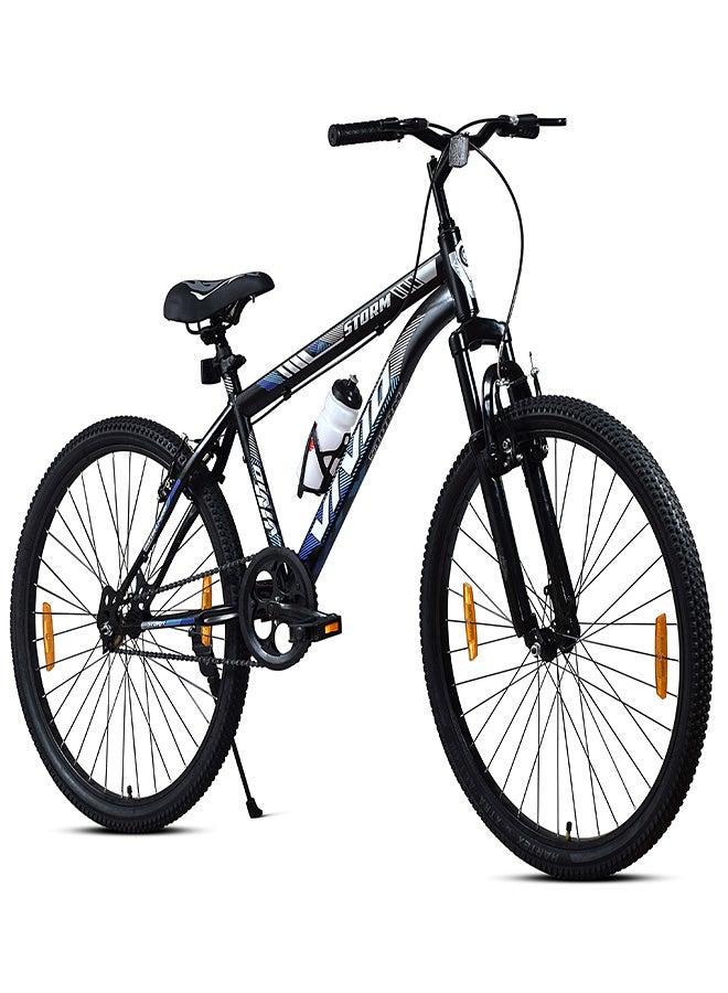 Vivid Storm 27.5 Inch Bike || Single Speed || Front  Suspension & V Brake || For Men || Black Color || Frame Size-19 Inch  - Image 1