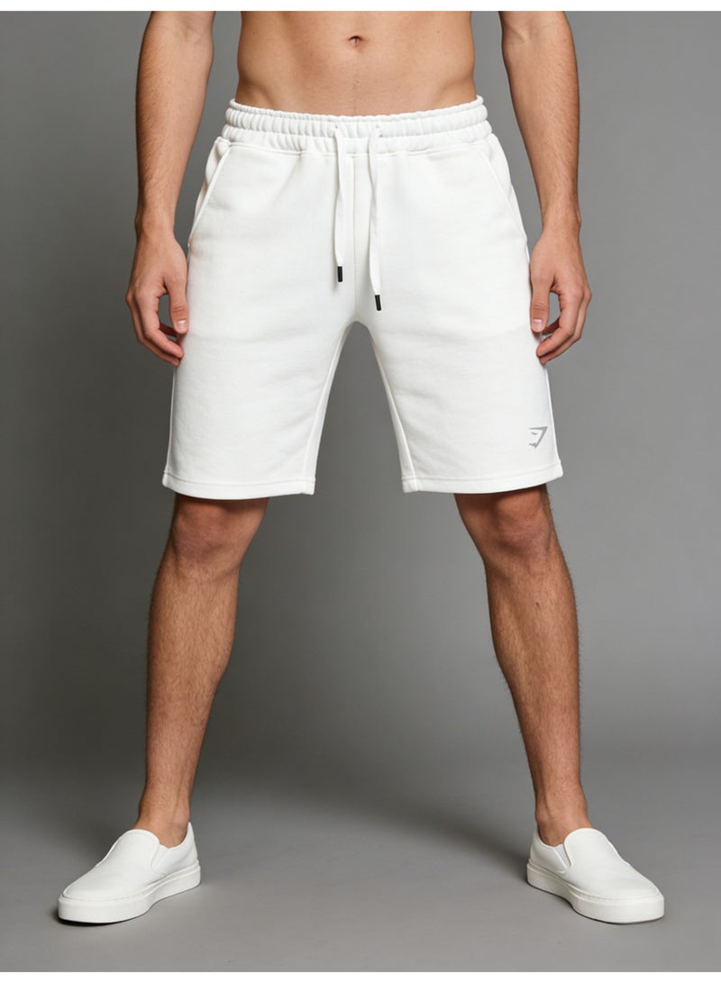 جيمشارك Gymshark Style men's shorts with logo and loose drawstring 5-point sweatshirt. - Image 3