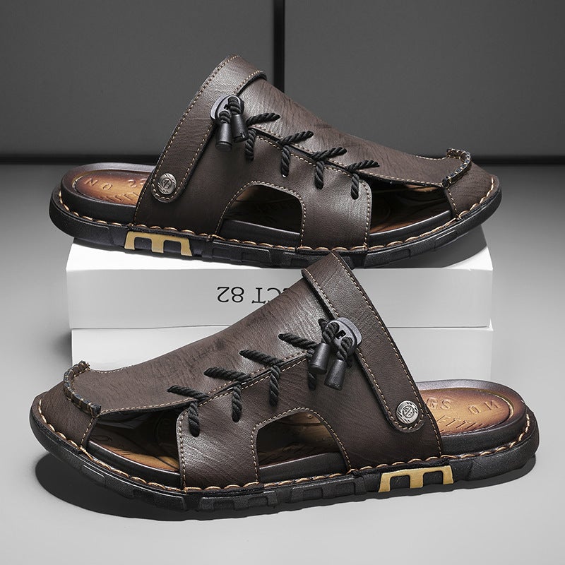 Men'S Summer Closed-Toe Sandals, Non-Slip, Wear-Resistant Beach Shoes, Thick-Soled, Breathable Outdoor Casual Slippers - Image 3