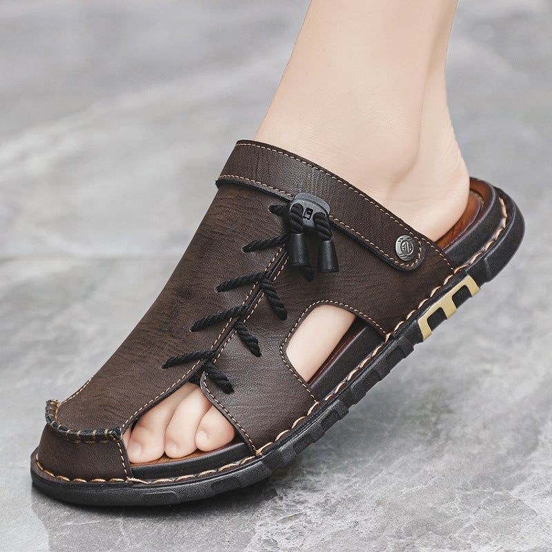 Men'S Summer Closed-Toe Sandals, Non-Slip, Wear-Resistant Beach Shoes, Thick-Soled, Breathable Outdoor Casual Slippers - Image 5