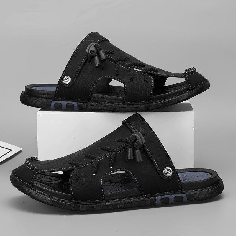 Men'S Summer Closed-Toe Sandals, Non-Slip, Wear-Resistant Beach Shoes, Thick-Soled, Breathable Outdoor Casual Slippers - Image 1
