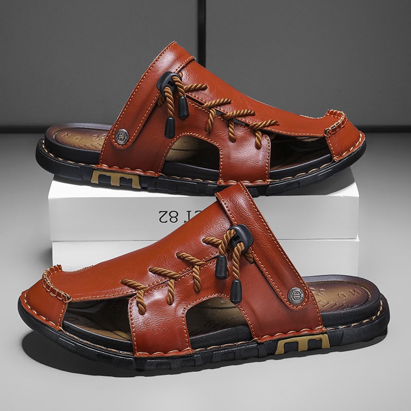 Men'S Summer Closed-Toe Sandals, Non-Slip, Wear-Resistant Beach Shoes, Thick-Soled, Breathable Outdoor Casual Slippers - Image 4