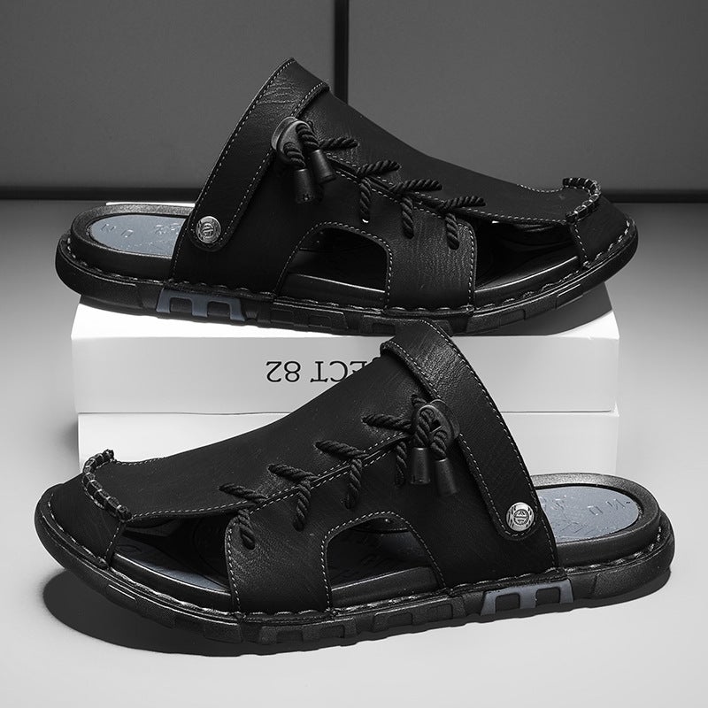 Men'S Summer Closed-Toe Sandals, Non-Slip, Wear-Resistant Beach Shoes, Thick-Soled, Breathable Outdoor Casual Slippers - Image 2