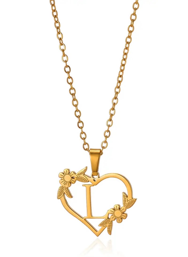 Equal Women's Stainless Steel Gold Plated Necklace - Image 2