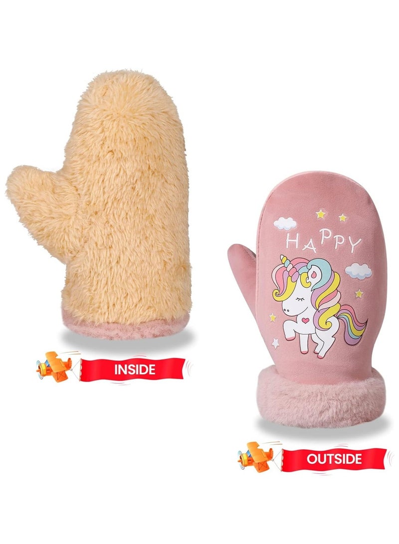 عام الفتيان والفتيات قفازات الشتاء ، قفازات دافئة ، دافئة قفازات الصوف للأطفال ، الفتيان والفتيات للتزلج على الجليد ، ركوب الدراجات ، تشغيل في الهواء الطلق قفازات التزلج - Image 3