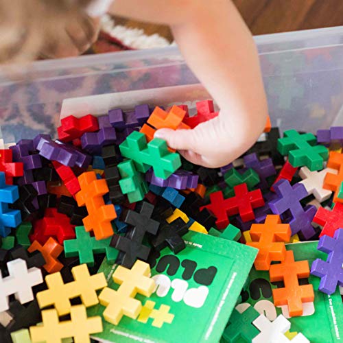 Plus-Plus Plus Plus Big 200 Big Pieces in Storage Tub Basic Color Mix Construction Building StemSteam Toy Large Puzzle Blocks for Toddlers Preschool - Image 5