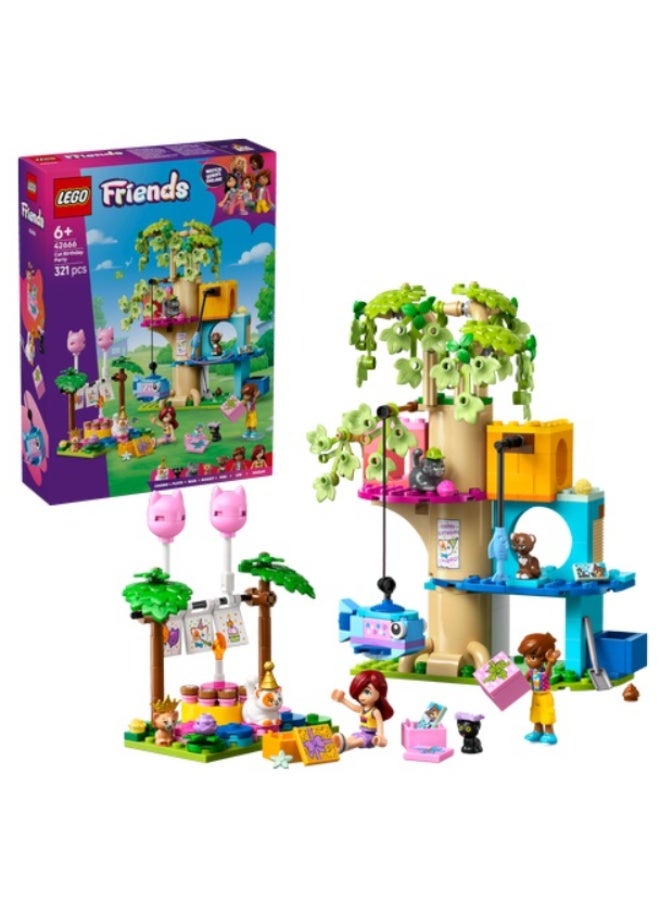 LEGO Friends Cat Birthday Party & Tree House Building Set - Image 1