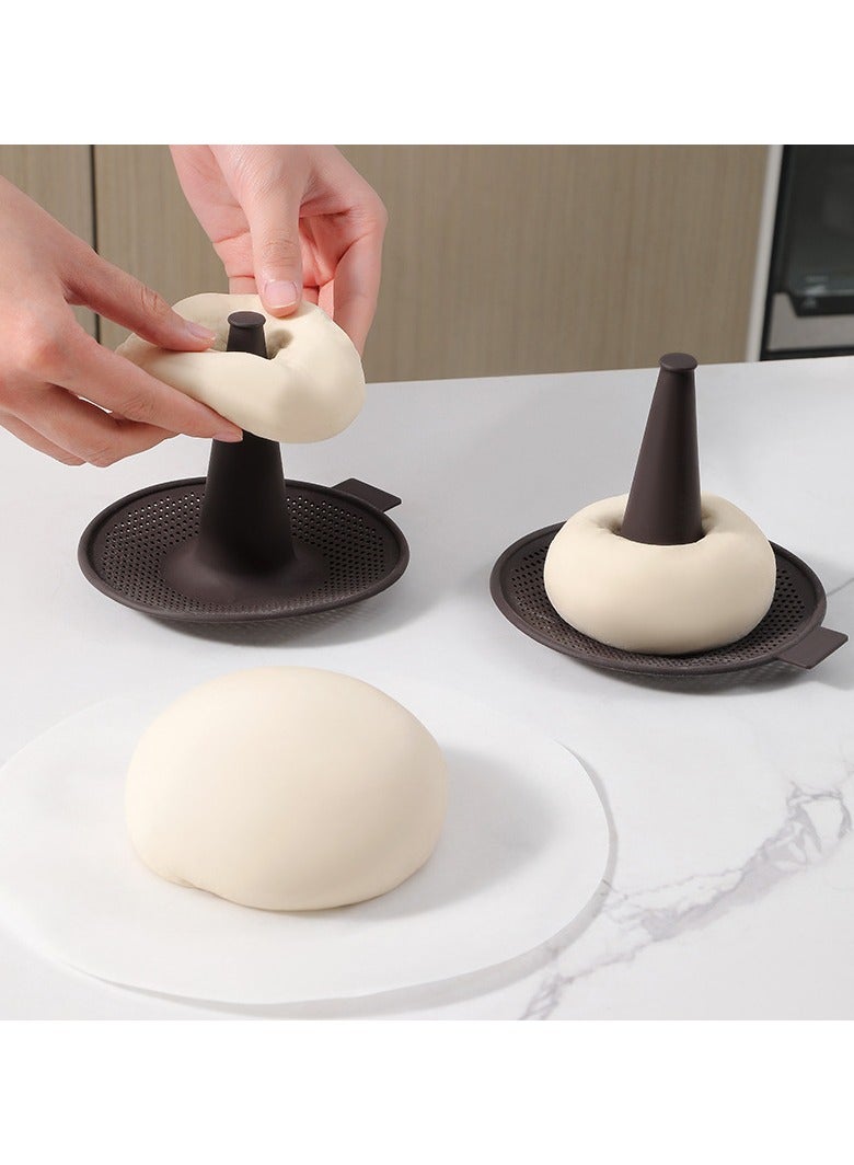 general 6 Pcs Donut Silicone Baking Molds Non-Stick Silicone Molds for Donuts Bread Heat Resistant Reusable Baking Trays for Home Bakery - Image 3