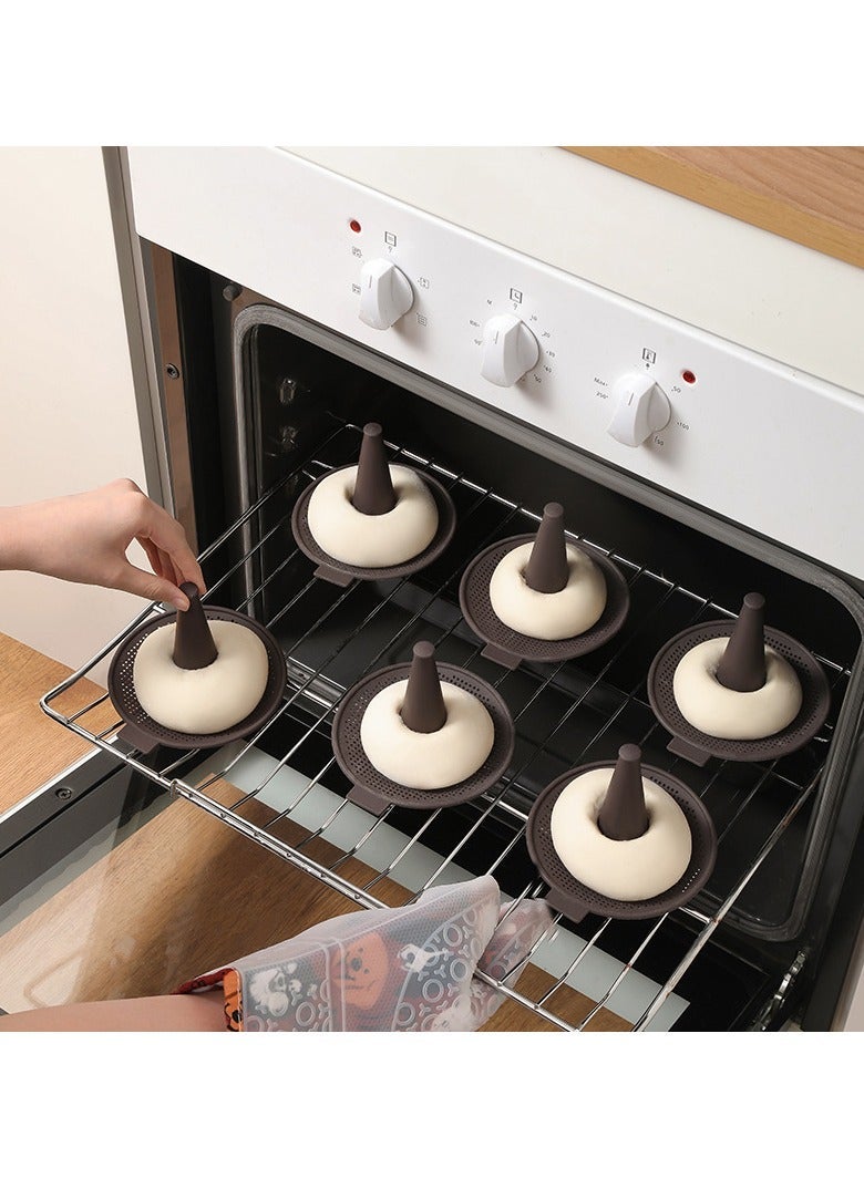 general 6 Pcs Donut Silicone Baking Molds Non-Stick Silicone Molds for Donuts Bread Heat Resistant Reusable Baking Trays for Home Bakery - Image 4