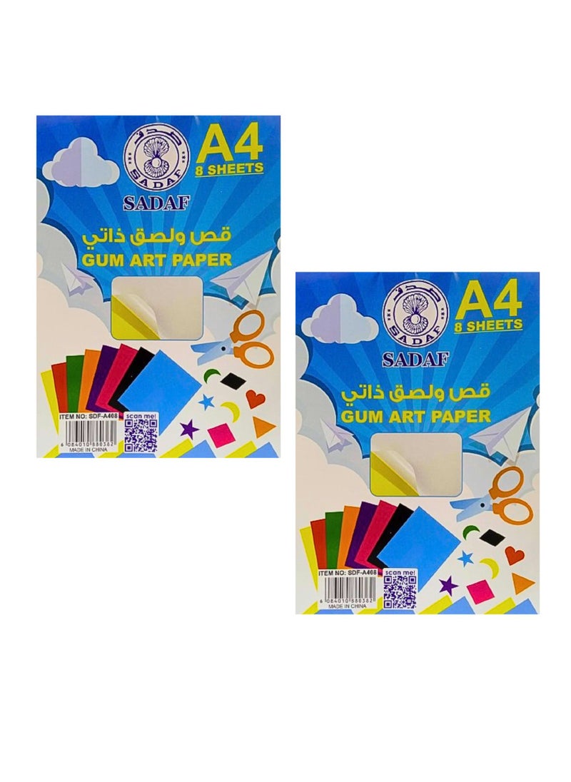 Sadaf - A4 Gum Art Paper 8 Sheets (Pack of 2) - Image 1